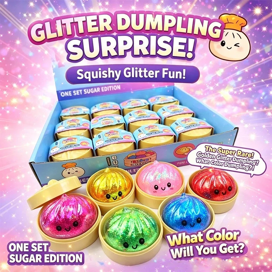 Glitter Dumpling Squishy with Box